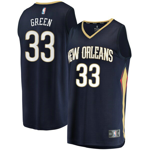 Maillot New Orleans Pelicans Homme Garlon Gree 33 Icon Edition Bleu marin